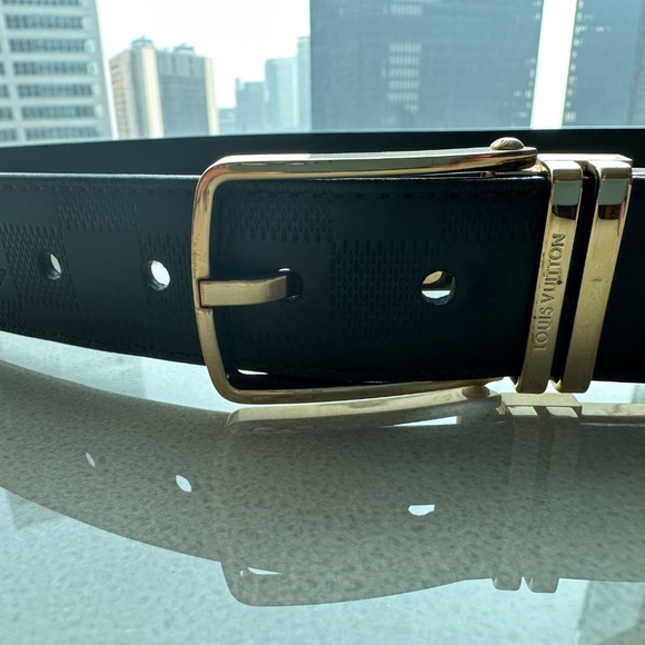 LOUIS VUITTON Damier Infini Santur Boston 35MM Reversible Belt - Picture 2 of 11